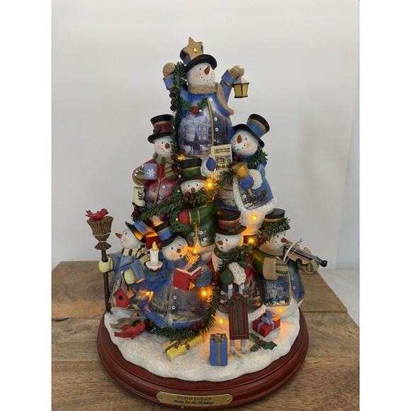 Thomas Kinkade Other - Thomas Kinkade 2009 Bradford Exchange Home For The Holiday Snowman Tree #A0796